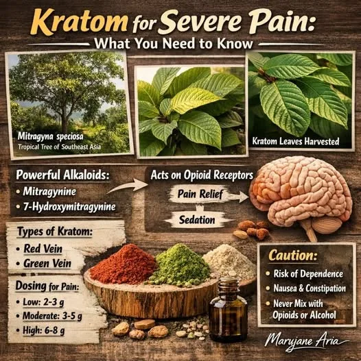 Regarding pain relief, did you know that Kratom is one of the most potent plant analgesics? Its plant based.