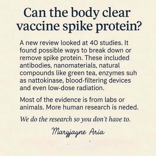 How can the body get rid of Covid Vaccine Spike Protein.