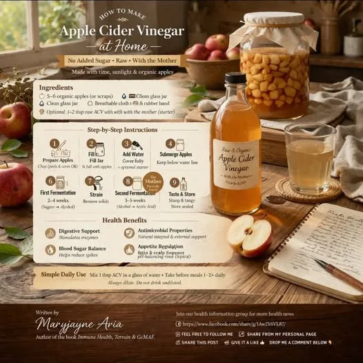 How to Make Apple Cider Vinegar at Home (No Added Sugar)