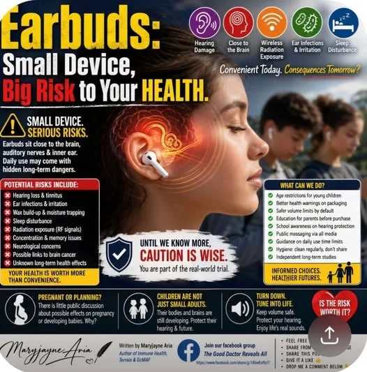 Earbuds: Small Device, Big Risk to Your HEALTH