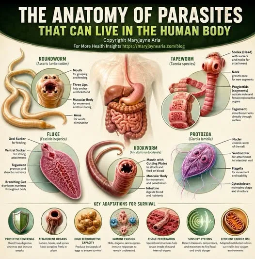 The Anatomy of Parasites That Can Live in the Human Body