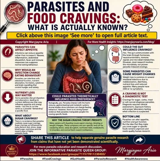 PARASITES AND FOOD CRAVINGS: WHAT IS ACTUALLY KNOWN?