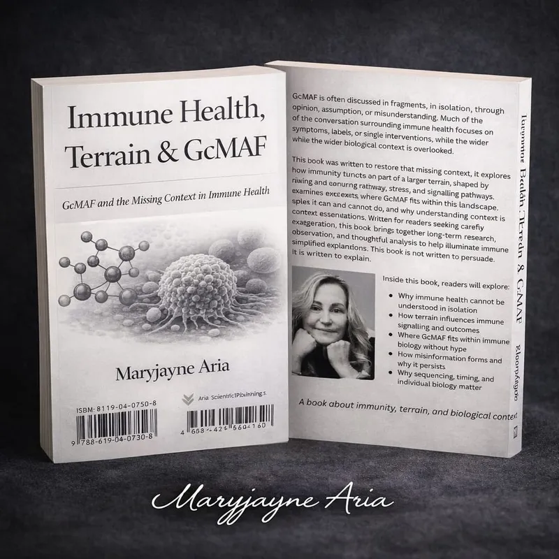 Immune Health Terrain and GcMAF book by Maryjayne Aria